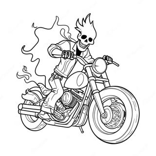 Pagina Para Colorear De Ghost Rider En Llamas 6061-4821