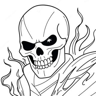 Pagina Para Colorear De Ghost Rider En Llamas 6061-4822