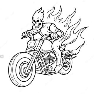 Pagina Para Colorear De Ghost Rider En Llamas 6061-4823