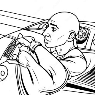 Pagina Para Colorear De Dominic Toretto Con Coche De Carreras 6141-4889