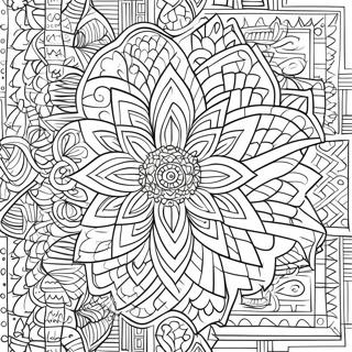 Pagina Para Colorear De Patrones Geometricos Del Arte Islamico 61873-48964