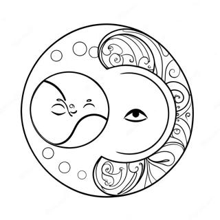 Pagina Para Colorear Del Sol Y La Luna Yin Yang 64313-50890