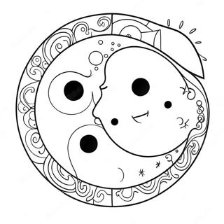 Pagina Para Colorear Del Sol Y La Luna Yin Yang 64313-50892