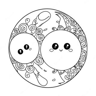 Pagina Para Colorear Del Sol Y La Luna Yin Yang Fantasiosa 64314-50911