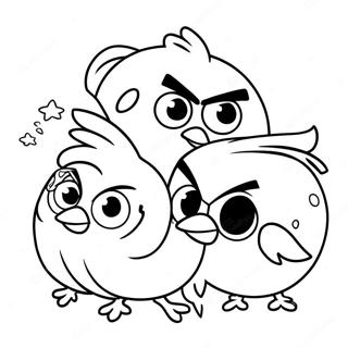 Pagina Para Colorear De Angry Birds Stella Con Amigos 64414-50993