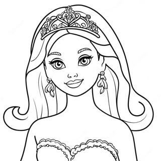 Pagina Para Colorear De Princesa Barbie 64523-51061