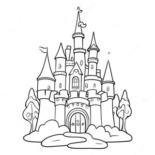 Pagina Para Colorear De Castillo De Princesa Barbie Brillante 64524-51069