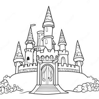 Pagina Para Colorear De Castillo De Princesa Barbie Brillante 64524-51070