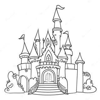 Pagina Para Colorear De Castillo De Princesa Barbie Brillante 64524-51071