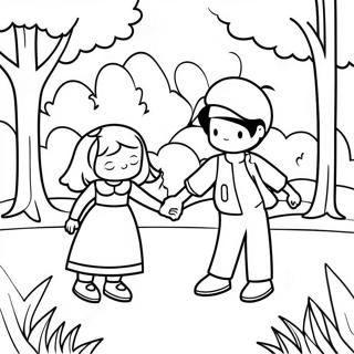 Pagina Para Colorear De Omar Y Hana Jugando En El Parque 64634-51159