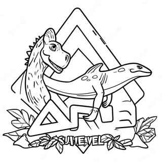 Pagina Para Colorear Del Logo De Ark Survival Evolved 66764-52834