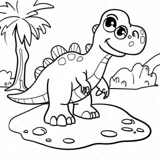 Pagina Para Colorear De Gran Huella De Dinosaurio 67005-53021