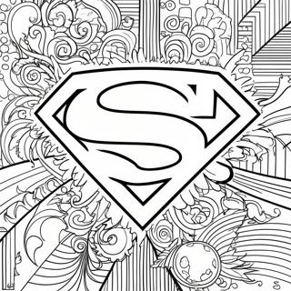 Pagina Para Colorear Del Logo Clasico De Superman 67305-53273