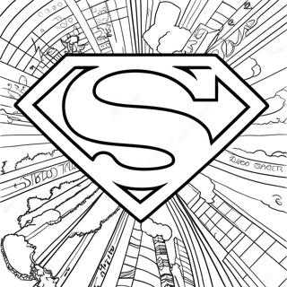 Pagina Para Colorear Del Logo Clasico De Superman 67305-53274