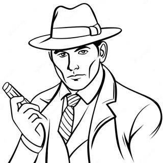 Pagina Para Colorear De Un Detective Misterioso En Accion 68405-54135