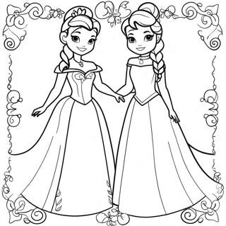 Pagina Para Colorear De Las Munecas De Papel Elsa Y Anna 68544-54245