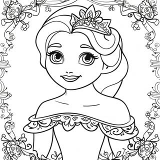 Pagina Para Colorear De La Muneca De Papel Elsa Elegante 68545-54249