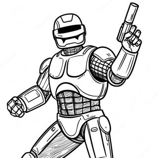 Pagina Para Colorear De Robocop En Accion 68815-54483