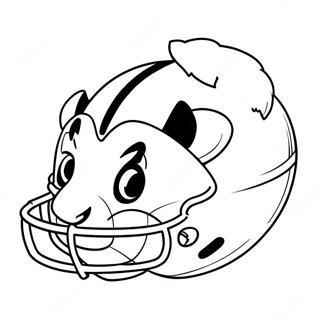 Pagina Para Colorear De Bucky Badger Con Un Balon De Futbol 69625-55113