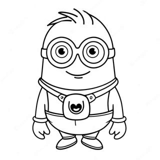 Pagina Para Colorear De Minion Kevin Divertido Con Gafas 70015-55410