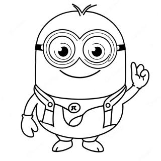 Pagina Para Colorear De Minion Kevin Divertido Con Gafas 70015-55412