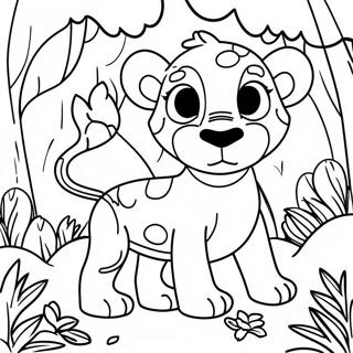 Pagina Para Colorear De Animales De Camuflaje De La Jungla 71625-56704