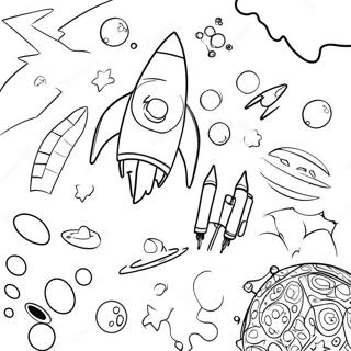 Pagina Para Colorear De Aventura Espacial De Conectar Los Puntos 73035-57833