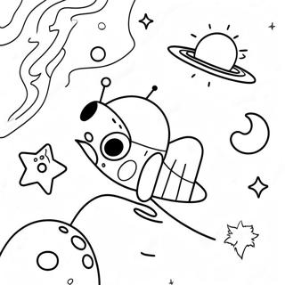 Pagina Para Colorear De Aventura Espacial De Conectar Los Puntos 73035-57836