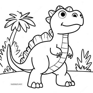 Pagina Para Colorear De Rex El Dinosaurio Amigable 73245-58006