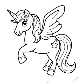 Pagina Para Colorear De Unicornio Brillante 73264-58015