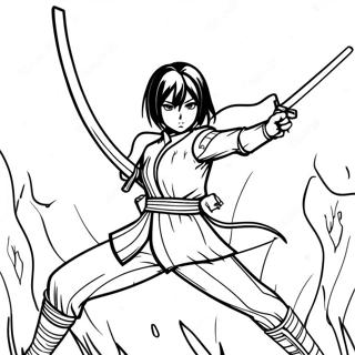 Pagina Para Colorear De Mikasa En Posicion De Batalla 73345-58073