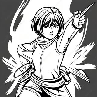 Pagina Para Colorear De Mikasa En Posicion De Batalla 73345-58075