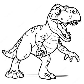 Pagina Para Colorear De T Rex Rugiendo 8111-6456