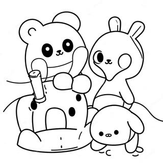 Rilakkuma Cinnamoroll Páginas Para Colorear