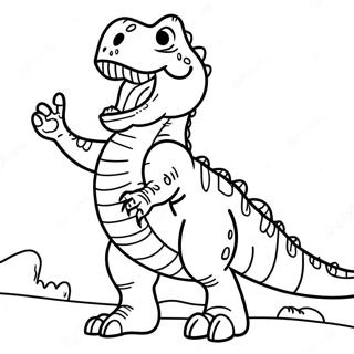 Pagina Para Colorear De Un T Rex Realista Rugiendo 930-759