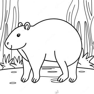 Capibara Páginas Para Colorear